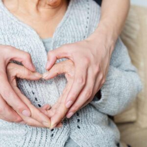 elderly lady being cared for at home in Solihull